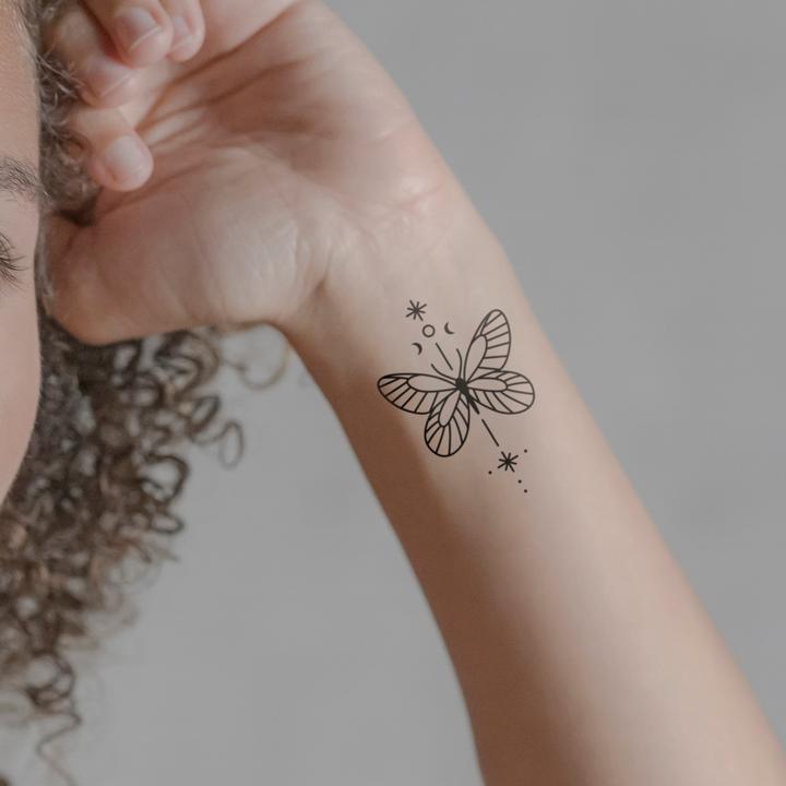 Image du produit minink Tatouage temporaire - Papillon et étoiles