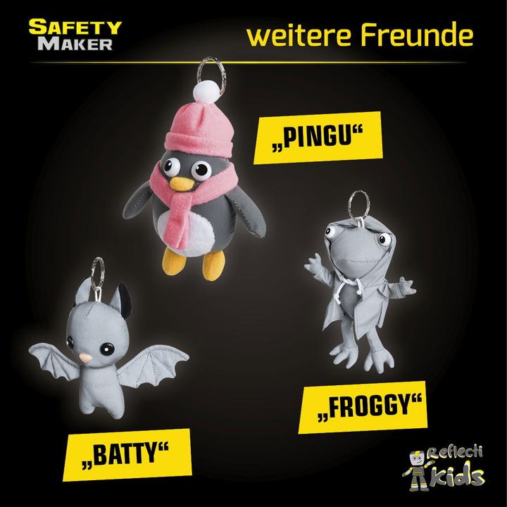 Produktbild SafetyMaker Soft Anhänger Pingu reflektierend