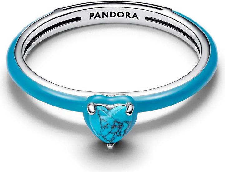 Produktbild Pandora ME Türkisfarbener Herz Stein Ring (64, 925 Silber)