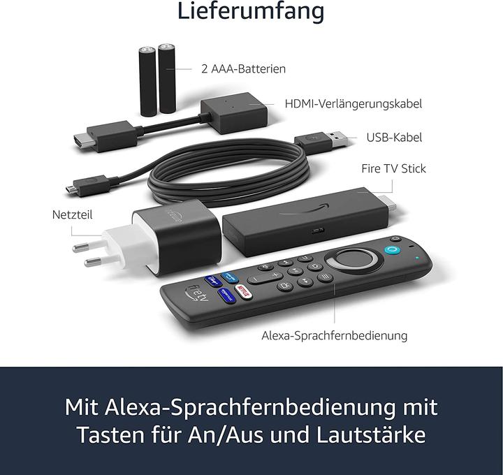 Actual product image Amazon Fire TV Stick (2021) incl. Alex voice remote control (8 GB, Fire OS)