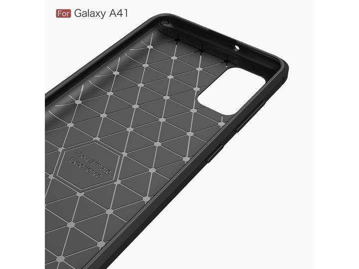 Actual product image Screenguard Samsung Galaxy A41 Cover Carbon Brushed Soft TPU (Samsung Galaxy A41)