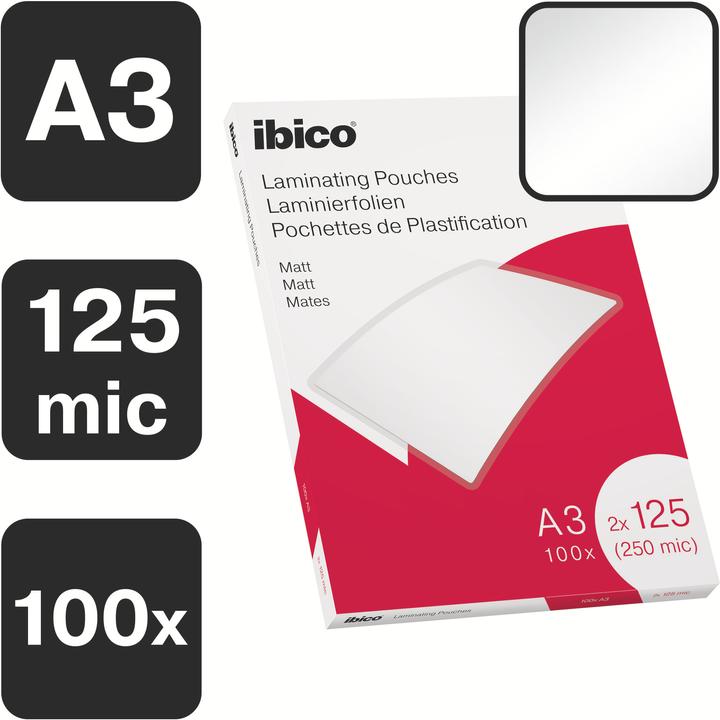 Image du produit Ibico Film de plastification A3, 125 µm 100 pièces (A3, 100 pièce(s), 125 µm)