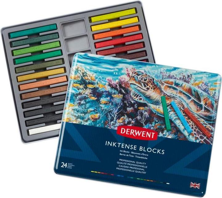 Produktbild Derwent Inktense Aquarellkreidestifte (Mehrfarbig, 24 x)