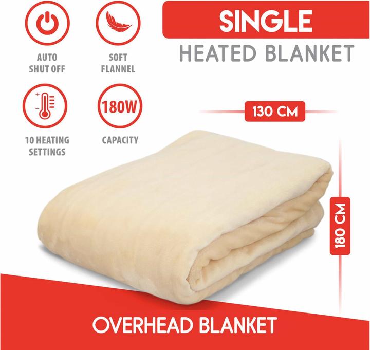 Actual product image alpina Blanket heated ivory180w PES (130 x 180 cm)