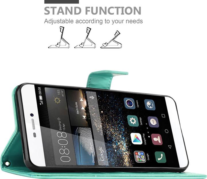 Productafbeelding Cadorabo Bloemen Boekomslag (Huawei P8)