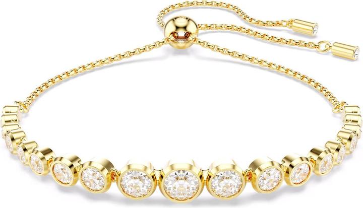 Produktbild Swarovski Imber Tennis Armband Gemischte Rundschliffe Weiss Gold (24 cm, Swarovski Metall)