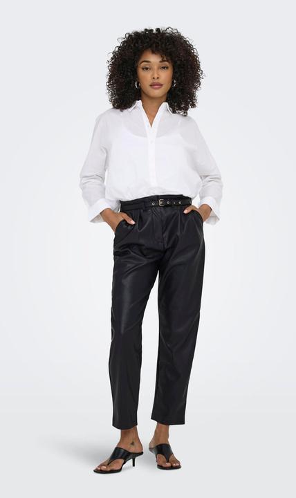 Actual product image Only Comfort Fit Mid Waist Trousers Leather look trousers (S)