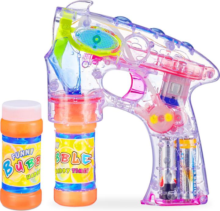 Actual product image Relaxdays LED Soap Bubble Gun