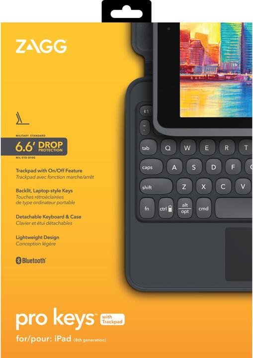 Produktbild Zagg Pro Keys Touchpad (CH, iPad 2019 (7. Gen), iPad 2020 (8. Gen))