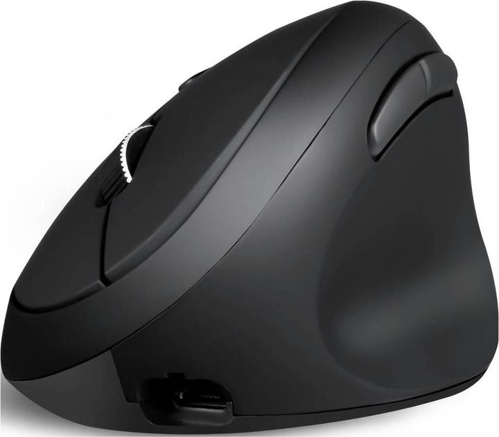 Produktbild Perixx PERIMICE-819, ergonimische vertikale Maus, silent click, Multi-Device, schwarz (Kabellos)