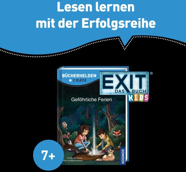 Produktbild Kosmos EXIT® - Das Buch Kids, Bücherhelden 2. Klasse, Gefährliche Ferien (Deutsch, Inka Brand, Markus Brand, Carola von Kessel, 2023)