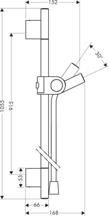 Actual product image hansgrohe Axor Uno² shower bar 0.90 m