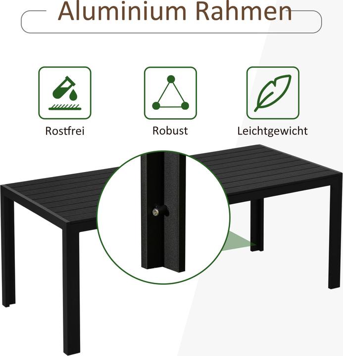Actual product image Outsunny Polywood garden table (84.50 cm)