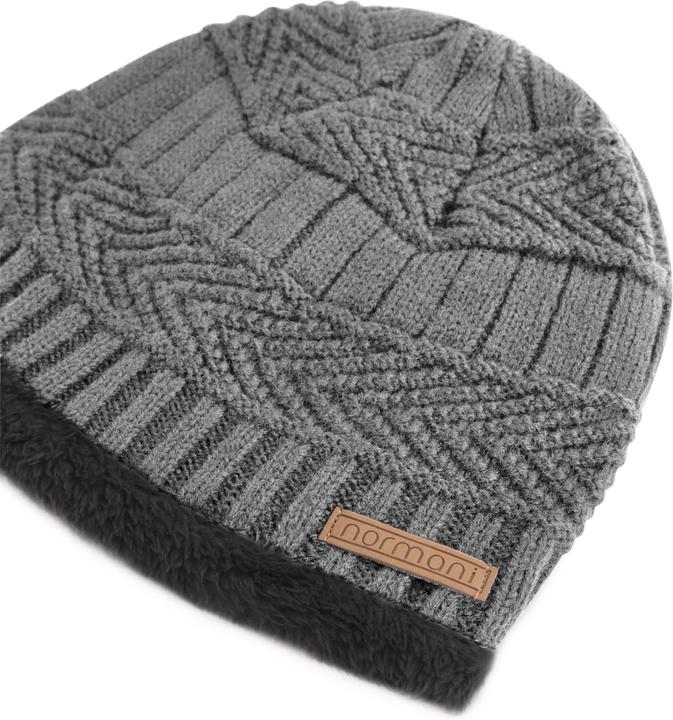 Produktbild Normani Kebili Winterset mit Fell Grau/Schwarz (One Size)