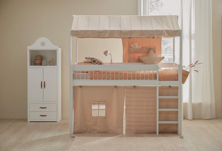 Immagine prodotto Lifetime Kidsrooms Letto a mezza altezza KOMBO con piccolo armadio Breeze, rete a doghe Deluxe