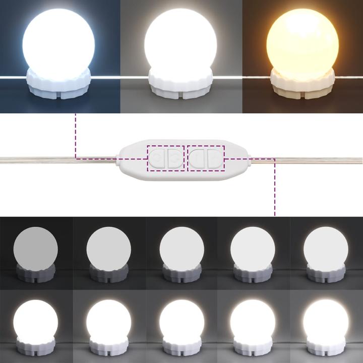 Actual product image VidaXL Dressing table with LED lighting (80 x 41 x 134.5 cm)