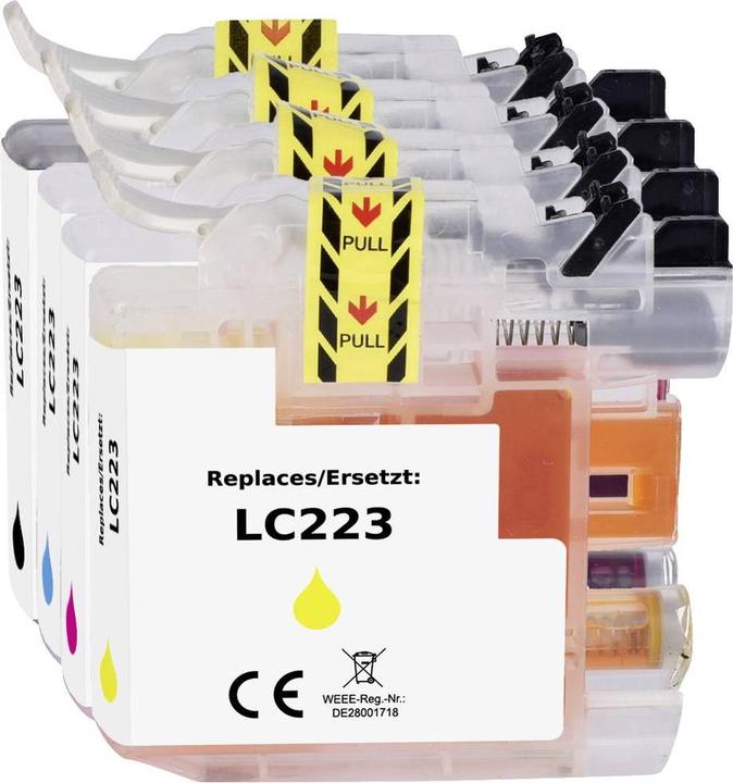 Image du produit Renkforce Encre Combi Pack Remplace Brother LC-223 (LC223VALBPDR) Compatible Sch (M, CF, C, Y)