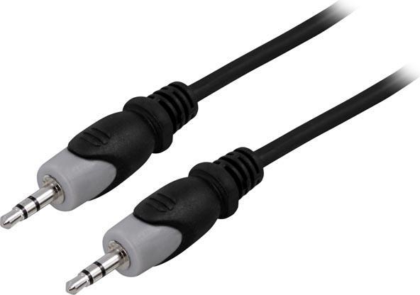 Produktbild Deltaco MM-151 - 3.5mm - 3.5mm - 3 m - Schwarz - Grau (3 m, 3.5mm Klinke (AUX))