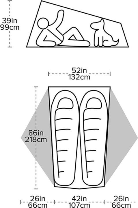 Immagine prodotto Big Agnes Tenda Tiger Wall UL2 Bikepack (Tenda a cupola, 1.33 kg, 2 persone)