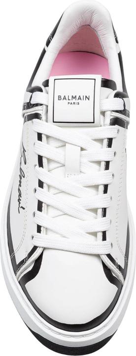 Produktbild Balmain b-court calf leather sneakers color black and white (40)