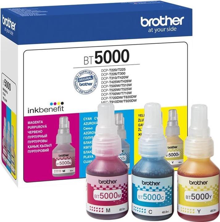 Image du produit Brother Tusz Zestaw CMY BT5000 Oryginał (BT5000CLVAL) (M, C, Y)