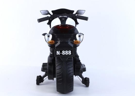 Productafbeelding Es-toys Elektro Kindermotorrad 888 – 12V 4,5A Akku – mit Stützräder, Musik und Lichter -Weiss (12 V)