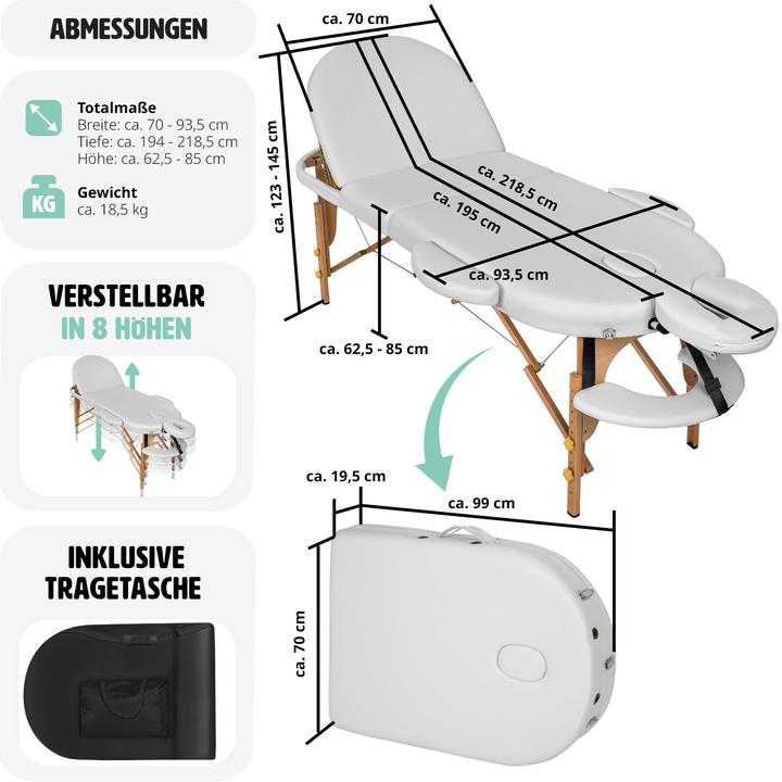 Produktbild tectake Massageliege oval