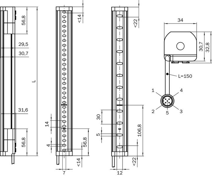 Immagine prodotto Sick C4C-SA09030A10000 TRASMETTITORE PER TENDE LUMINOSE