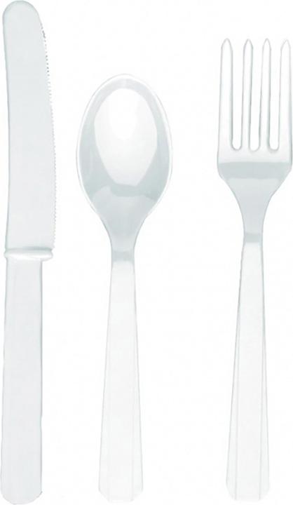 Image du produit Amscan Set de couverts de fête en plastique (24 pièces) (8 pièce(s), Set de couverts)