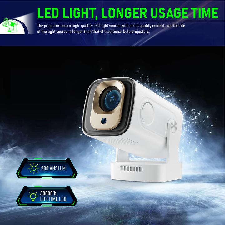 Immagine prodotto PhoneLook Smart Projektor HY260 Pro Heimkino 200 ANSI Lumen Android (Wi-Fi, Bluetooth, HDMI, integrierte Apps) (200 lm)