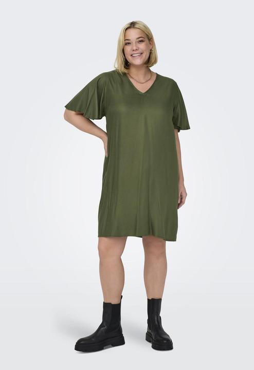 Produktbild Only Curvy V-Ausschnitt Kleid mit kurzen Ärmeln (44)