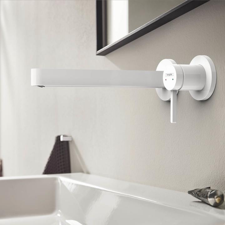 Immagine prodotto hansgrohe Set di finitura FINORIS per miscelatore a 2 fori per lavabo da 225 mm, bianco opaco