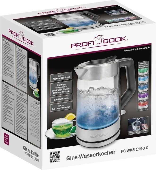 Actual product image Proficook Electric kettle PC WKS 1190 G (1.70 l)