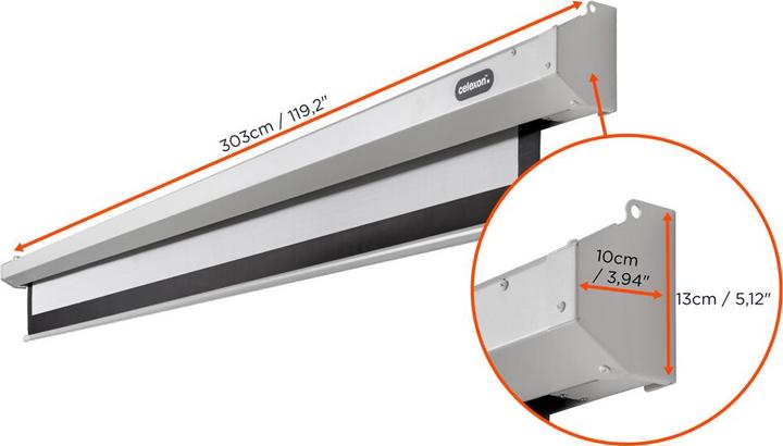 Produktbild Celexon Economy electric screen - Leinwand - Deckenmontage möglich, geeignet für Wandmon (132.68", 4:3)