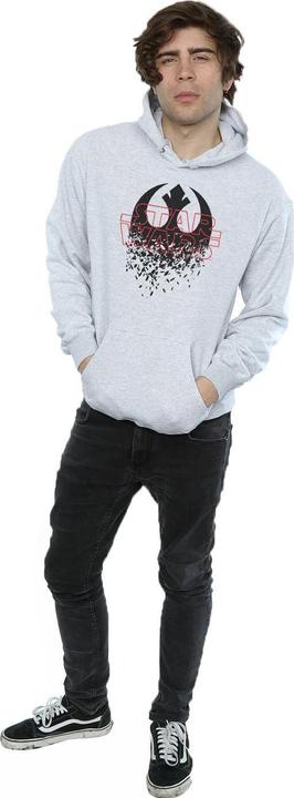 Actual product image Star Wars Mens The Last Jedi Shattered Emblem Hoodie (M)