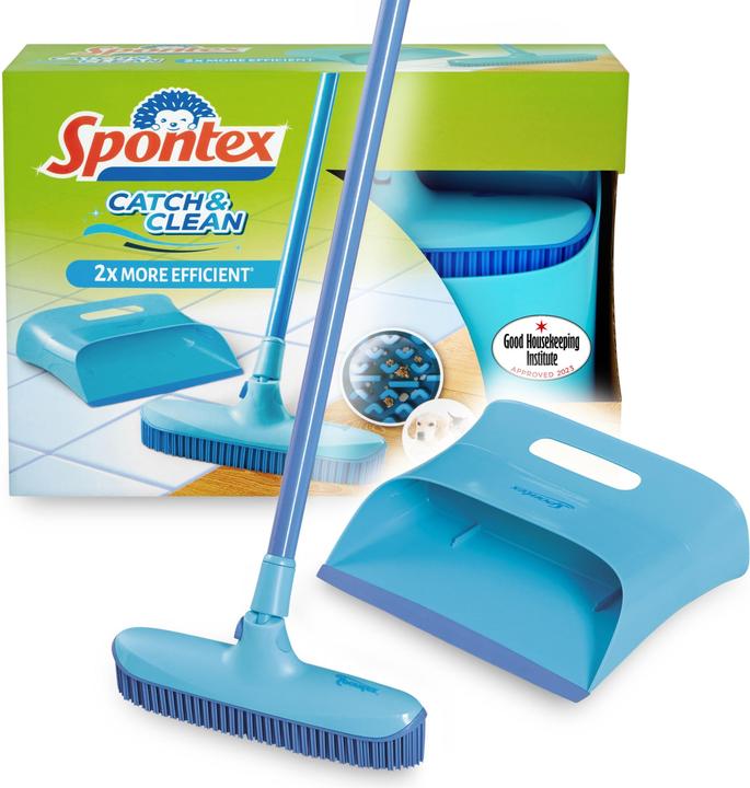 Spontex Kehrbesen Catch & Clean mit Gummiborsten (1 Stk.)