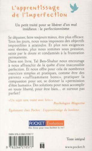 Produktbild L'apprentissage de l'imperfection (Französisch, Ben-Shahar Tal, 2011)
