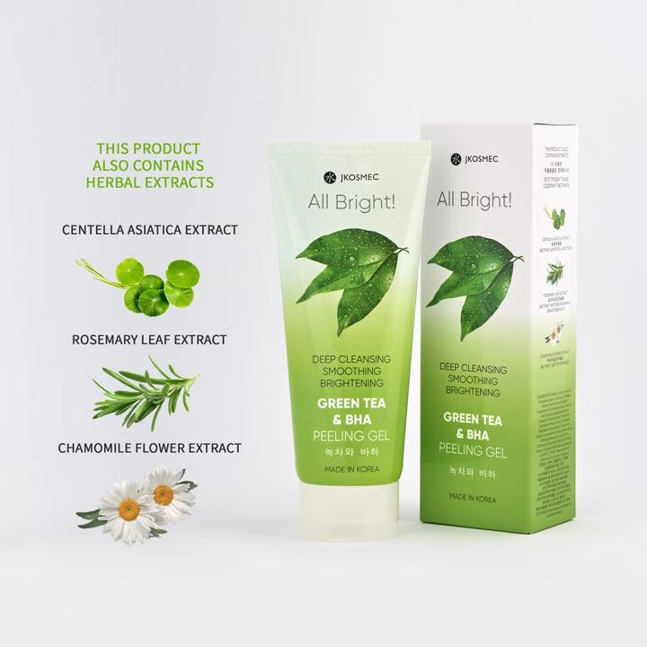 Actual product image JKosmec All Bright Green Tea and BHA Basic Peeling Gel (Exfoliation, 180 ml)