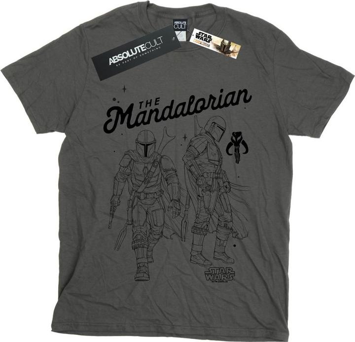 Actual product image Star Wars Boys The Mandalorian Hunter Profile T-Shirt (128)