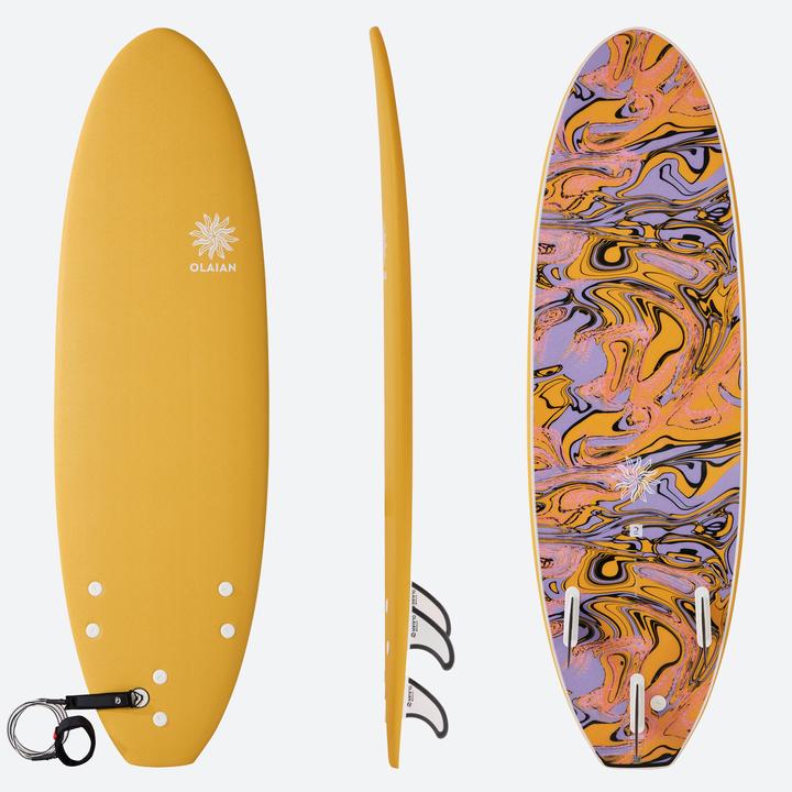 Immagine prodotto Olaian Schiuma per tavole da surf per bambini e adulti da 6' - 500 Giallo morbido