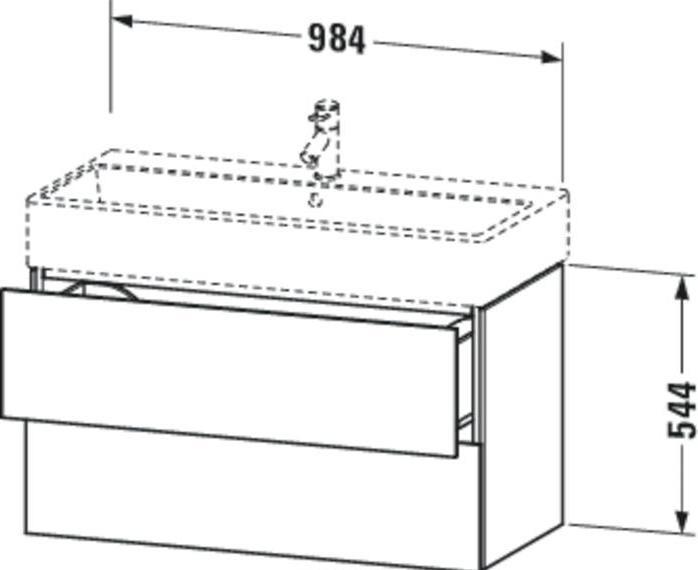 Produktbild Duravit Waschtischunterbau L-CUBE 544x984x459mm weiss matt (98.5 x 54.5 x 46 cm)