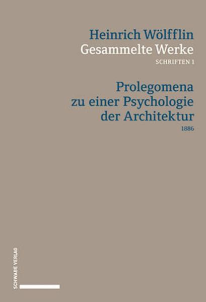 Immagine prodotto Prolegomena zu einer Psychologie der Architektur (1886) (Tedesco, Oskar Bätschmann, Tristan Weddigen, Gottfried Boehm, 2021)