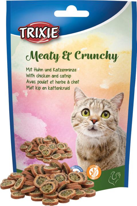 Produktbild Trixie Katzen-Snack Meaty & Crunchy, Huhn/Katzenminze, 50 g (Senior, Adult, Junior, 1 Stk., 50 g)