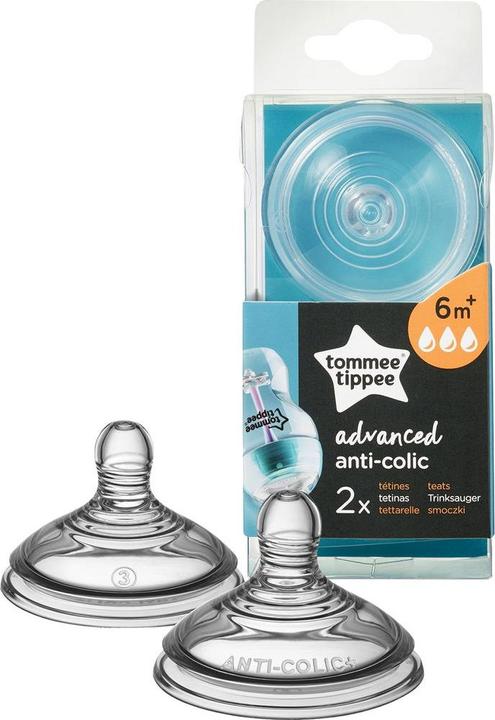 Productafbeelding Tommee Tippee antikolinis žindukas, greitas, 2 vnt., 42122452 (2 x, van 6 M.)