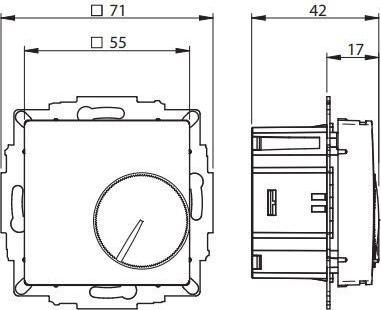 Produktbild Eberle Controls Eberle UTE 1002-RAL9010-G-55 Raumthermostat Unterputz 5 bis 30°C