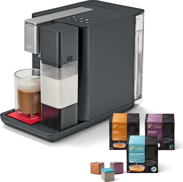 Actual product image Tchibo Qbo MILK MASTER premium capsule machine with milk frothing function incl. 24 recyclable Qbo capsules