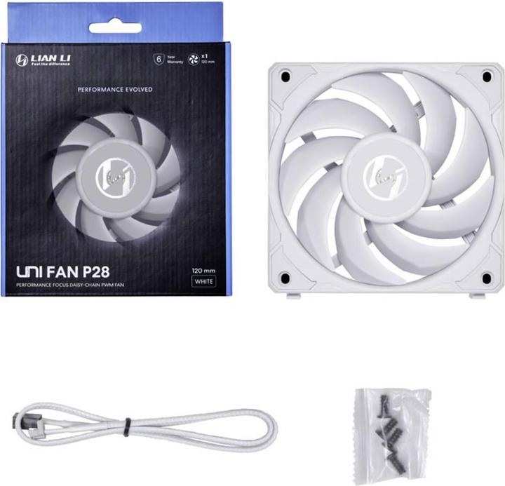 Actual product image Lian-Li UNI FAN P28 fan - 120mm, white (120 mm, 1 x)