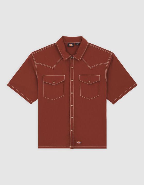 Actual product image Dickies River Ranch Work Shirt Ss Cappuccino (S)