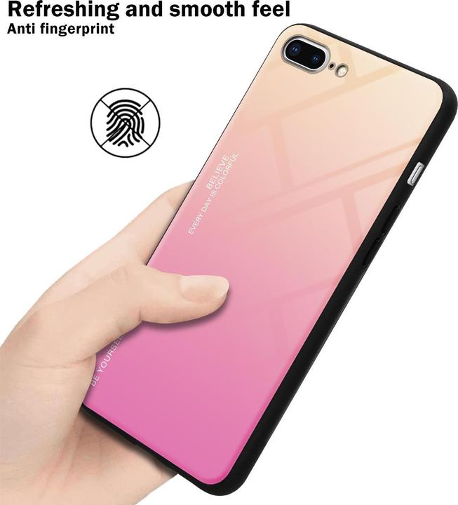 Image du produit Cadorabo Couverture en verre TPU 2 couleurs (Apple iPhone 7 Plus, Apple iPhone 8 Plus, Apple iPhone 7s Plus)