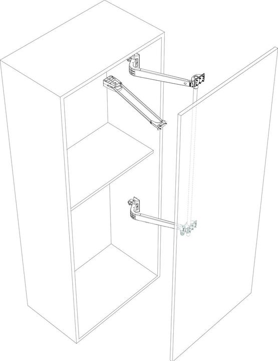 Produktbild Servetto Schwenktürbeschlag MOTION-V KB 1000 mm,Druckgussaluminium grau lackiert